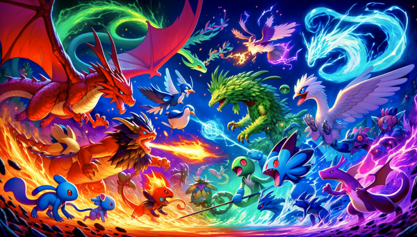 Pokémon Typen mit Stärken und Schwächen